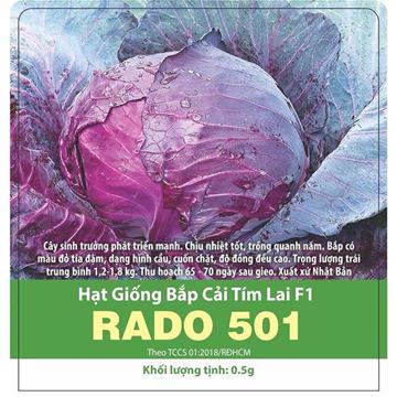 Hạt giống bắp cải tím lai F1 Rado 501 (0,5g)